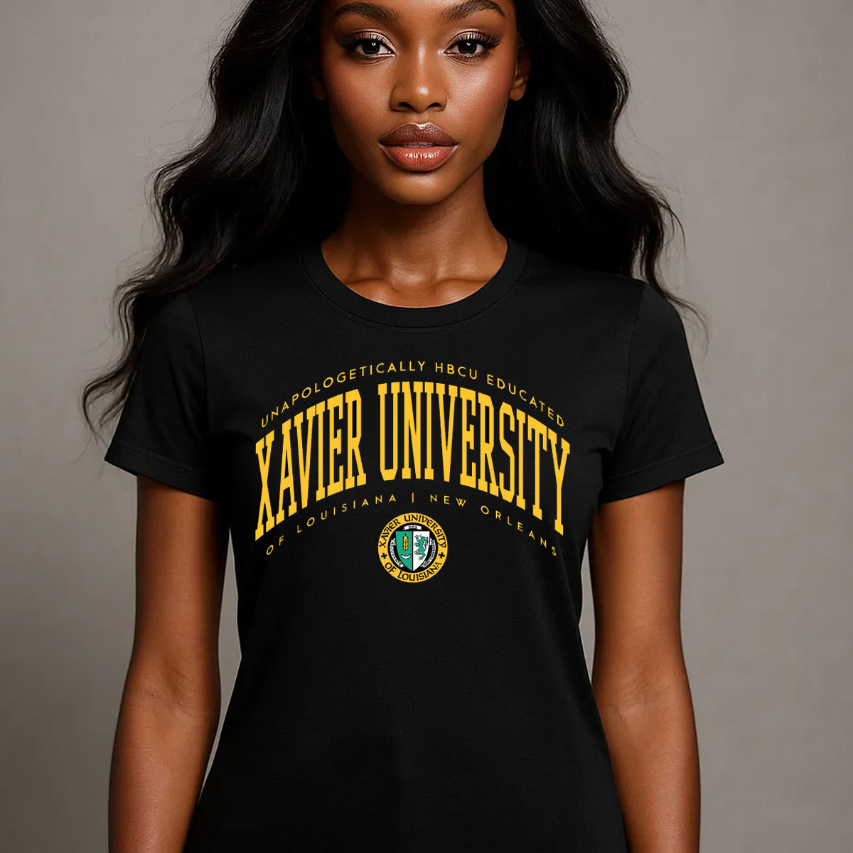 Xavier University | EDUCATED Black Ladies Tees (z)**