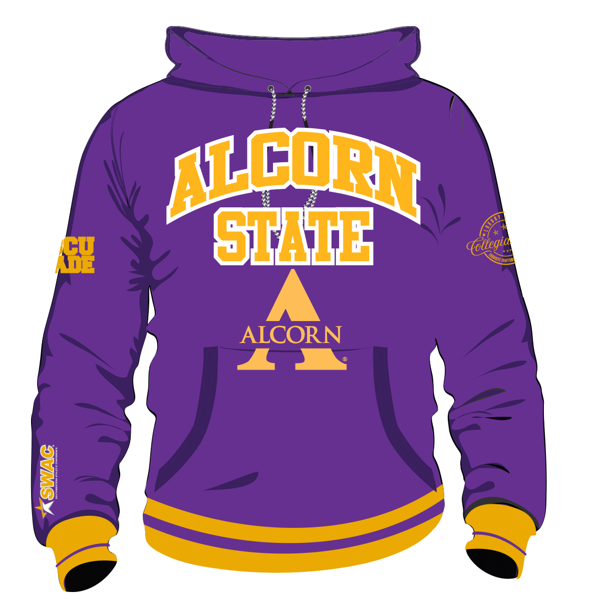 Alcorn State | SWAC BRAVES Chenille Hoodie (a** – collegiateluxe