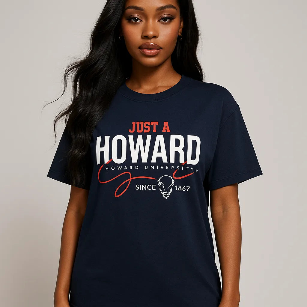 HOWARD | Just A Girl Navy Unisex Tees (**) – collegiateluxe
