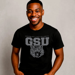 Grambling State | 3D Tiger Puff Black Unisex Tshirt (**)