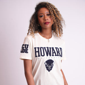 HOWARD Univ. | LOGO Chenille Cream Tees (a**