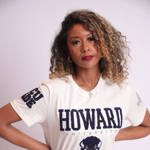 HOWARD Univ. | LOGO Chenille Cream Tees (a**