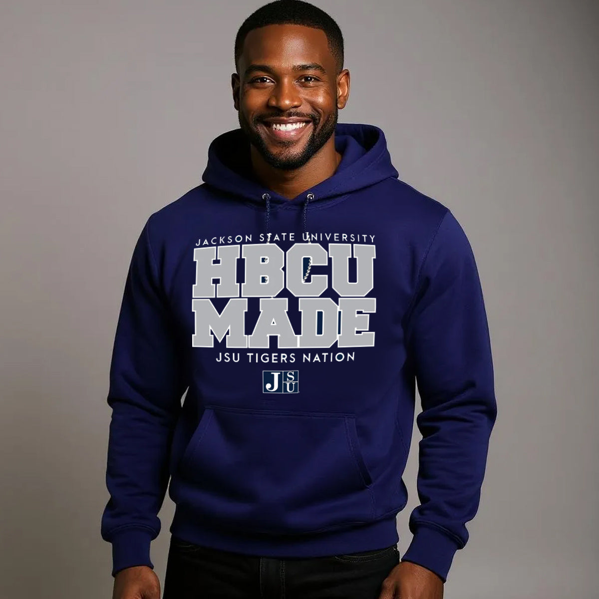 JACKSON ST. | HBCU MADE Navy Unisex Hoodie (**)