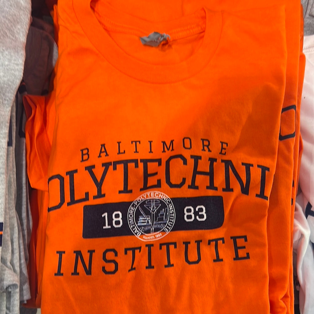 Polybridge Merchandise Baltimore Polytechnic Institute | POLY ARCH Orange Unisex Tees ...