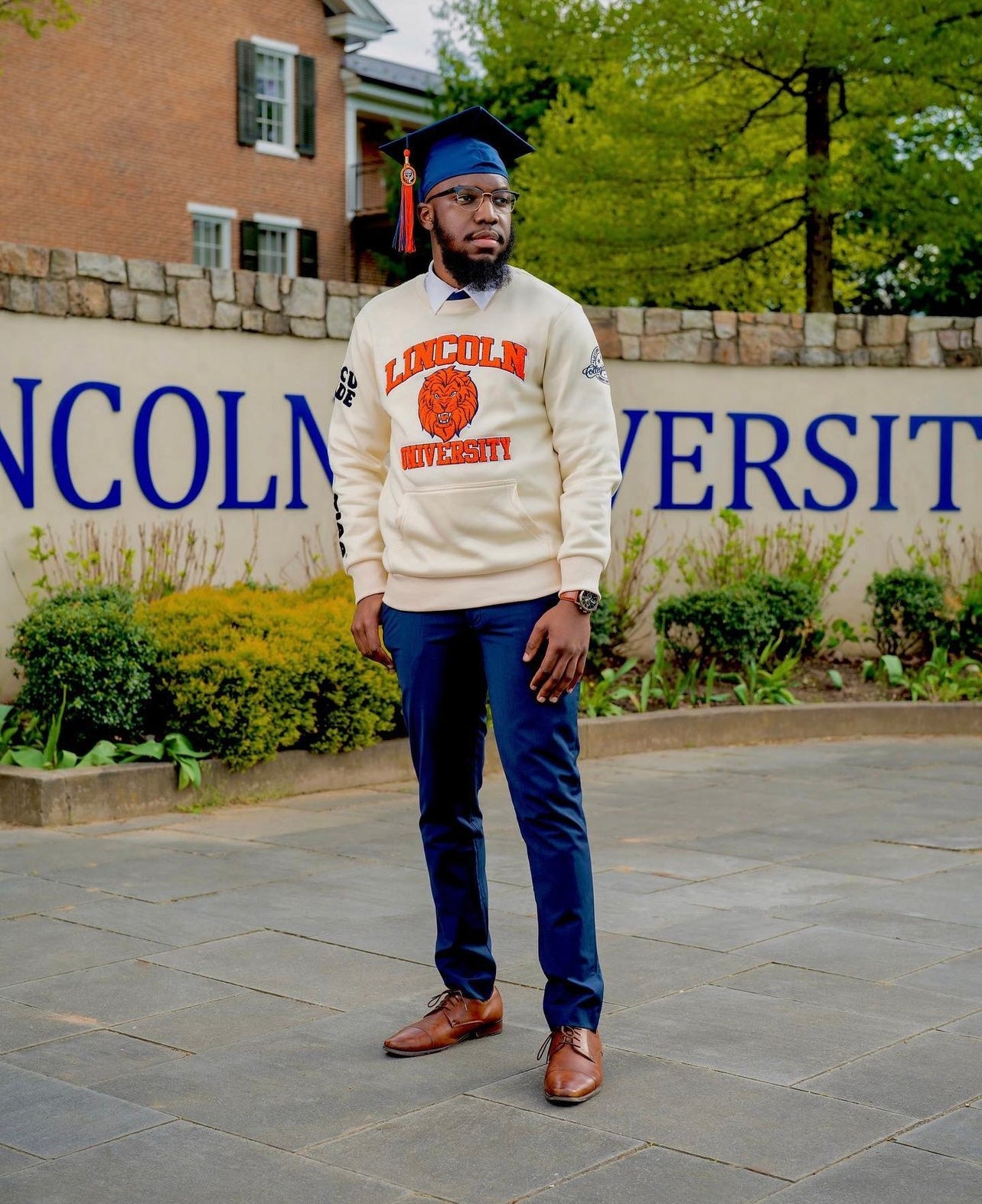 LINCOLN PA CIAA 2023 CREAM Chenille Sweatshirt - CollegiateLuxe. (aja)