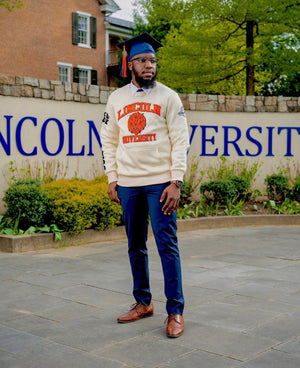 LINCOLN PA CIAA 2023 CREAM Chenille Sweatshirt - CollegiateLuxe. (aja)