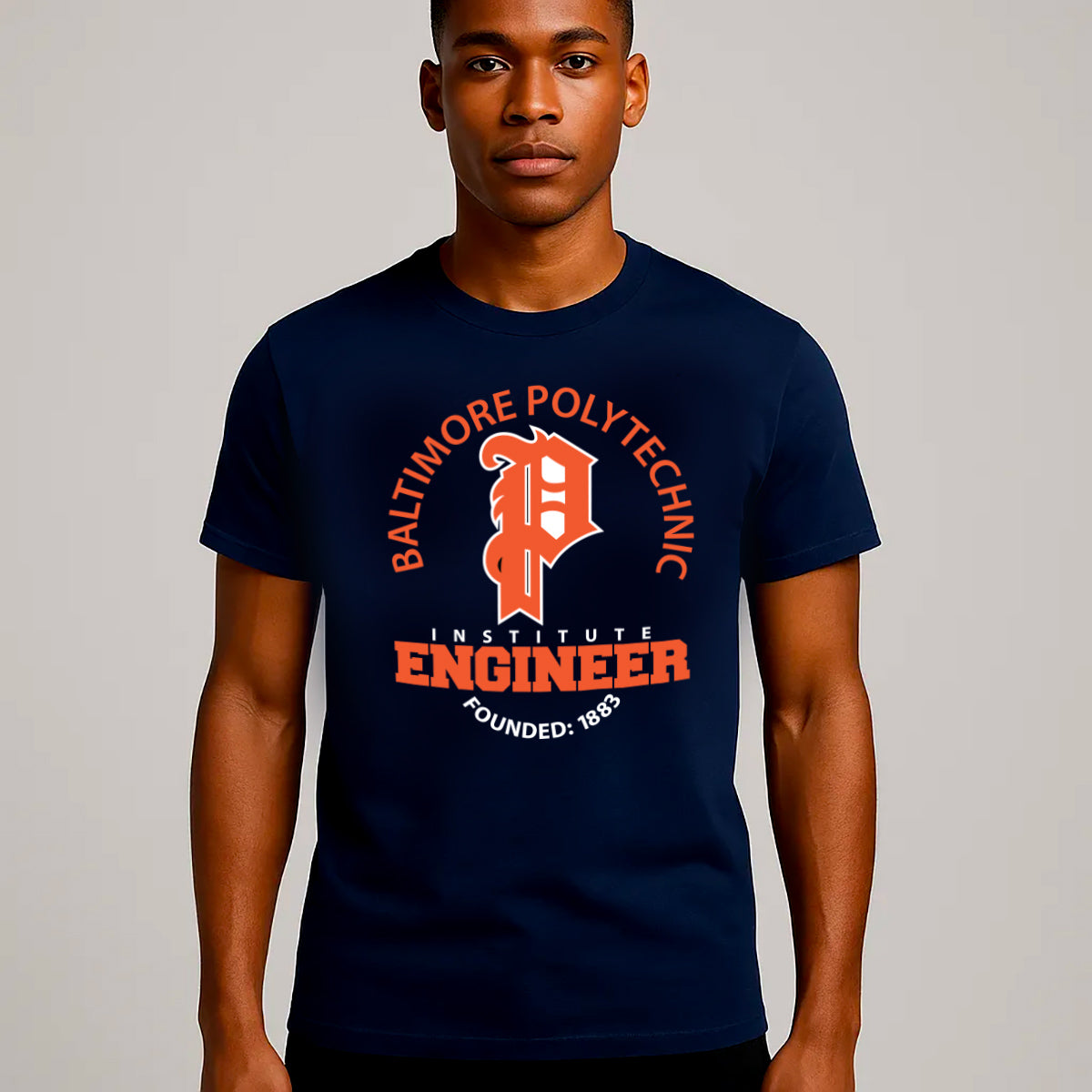 Baltimore Polytechnic Institute | ENGINEER Navy Unisex Tees (**)