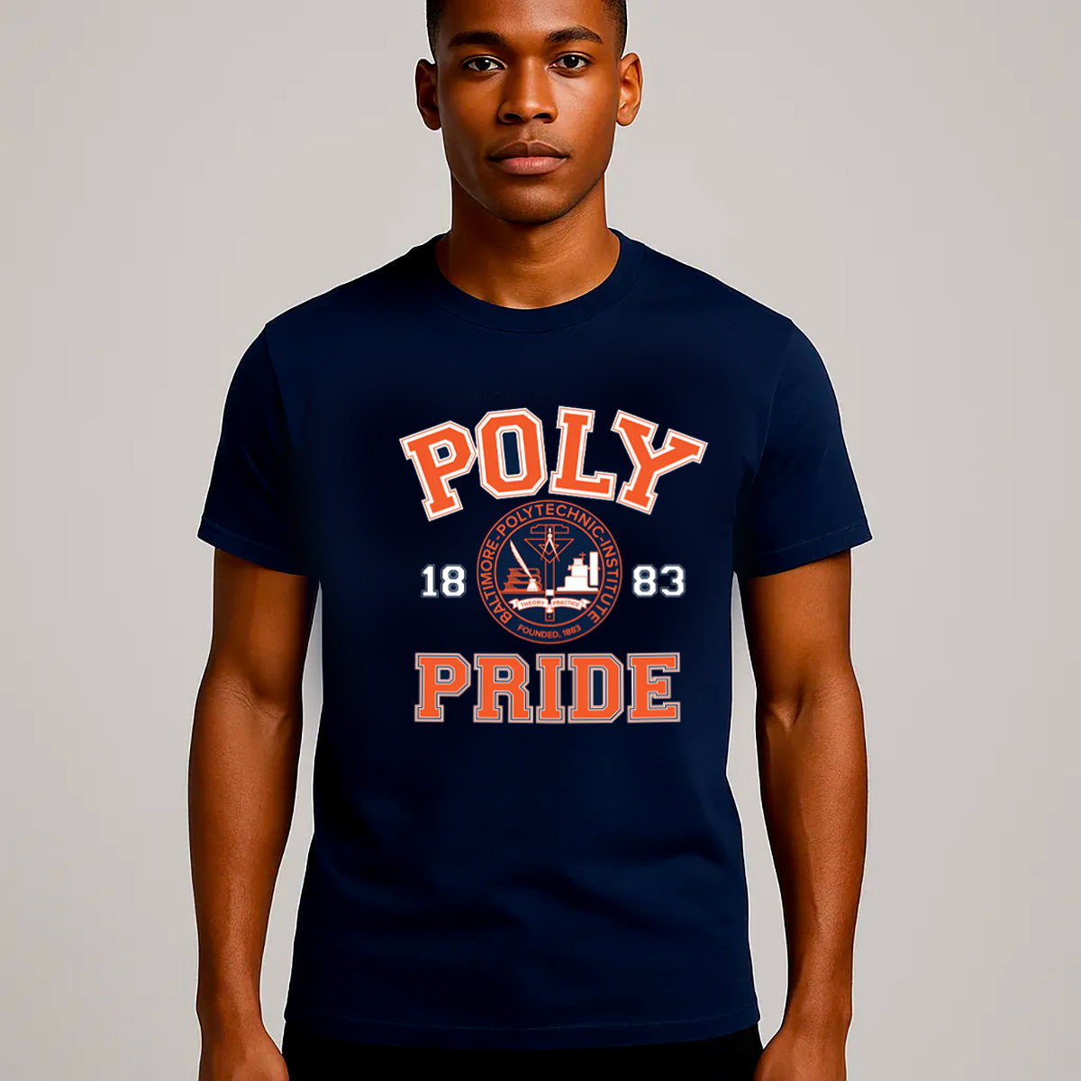 Baltimore Polytechnic Institute | POLY PRIDE Navy Unisex Tees (**)