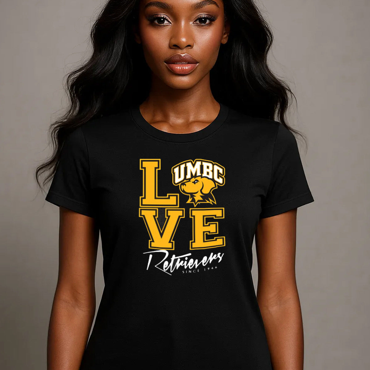 Maryland Baltimore County | UMBC  | LOVE Black & Gold Unisex Tees