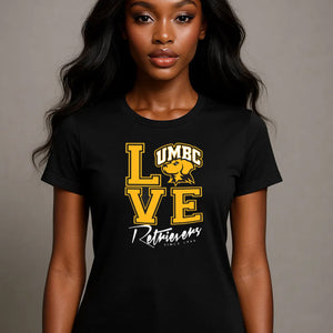 Maryland Baltimore County | UMBC  | LOVE Black & Gold Unisex Tees