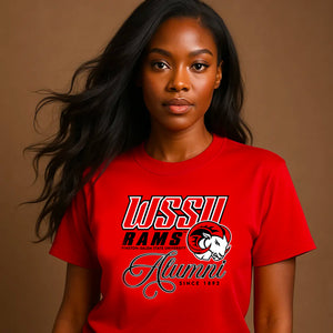 WSSU | Fancy ALUMNI Red Unisex Tees (**)