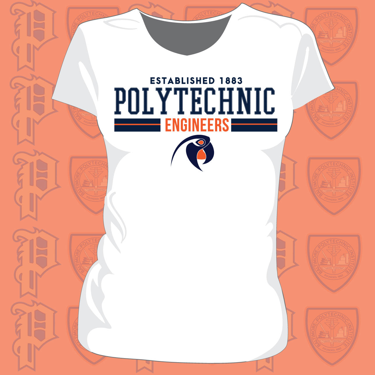 Baltimore Polytechnic Institute | ENGINEER EST. White Ladies Tees