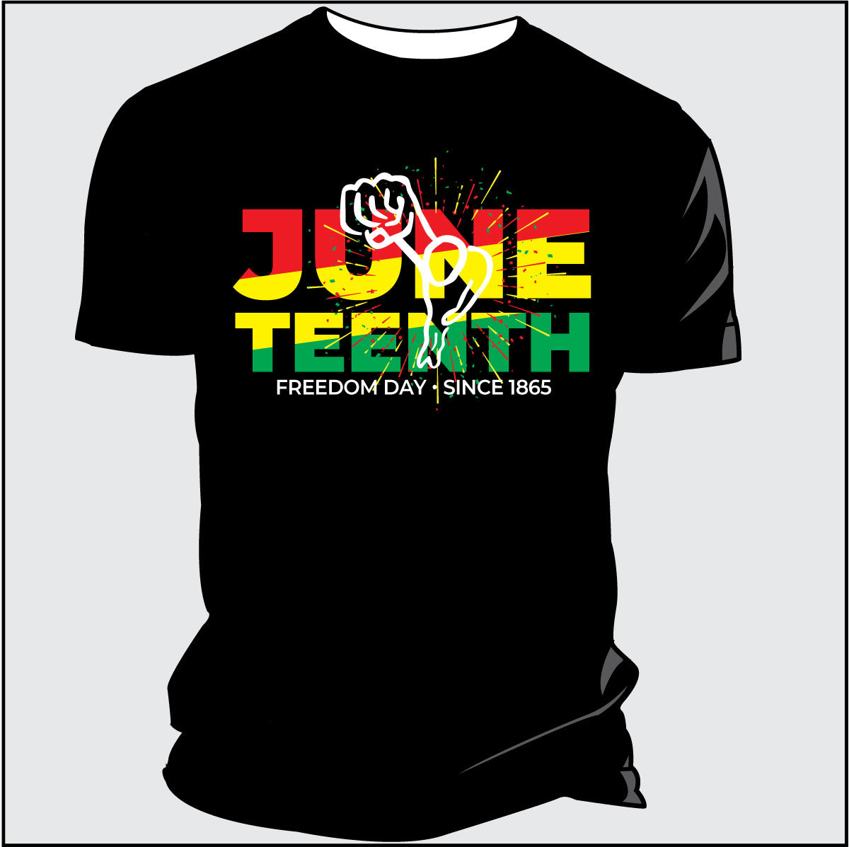JUNETEENTH | BLACK TEXT Unisex Tees (**) – collegiateluxe