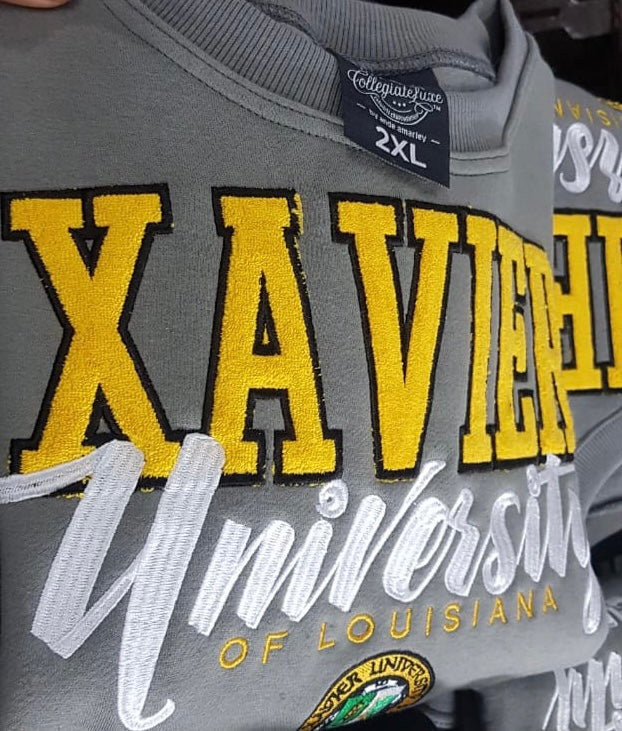 Xavier University | THE  GRAD | GRAY & BLACK UNISEX SWEATSHIRT