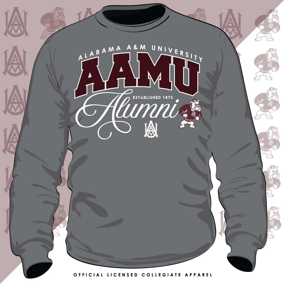 Alabama A&M | FANCY ALUMNI Gray Unisex Sweatshirt -Z-