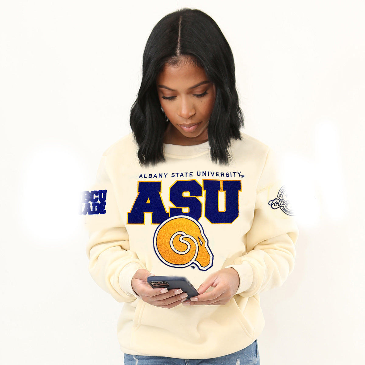 Albany State. | CREAM (Chenille) | Unisex Sweatshirt -aja