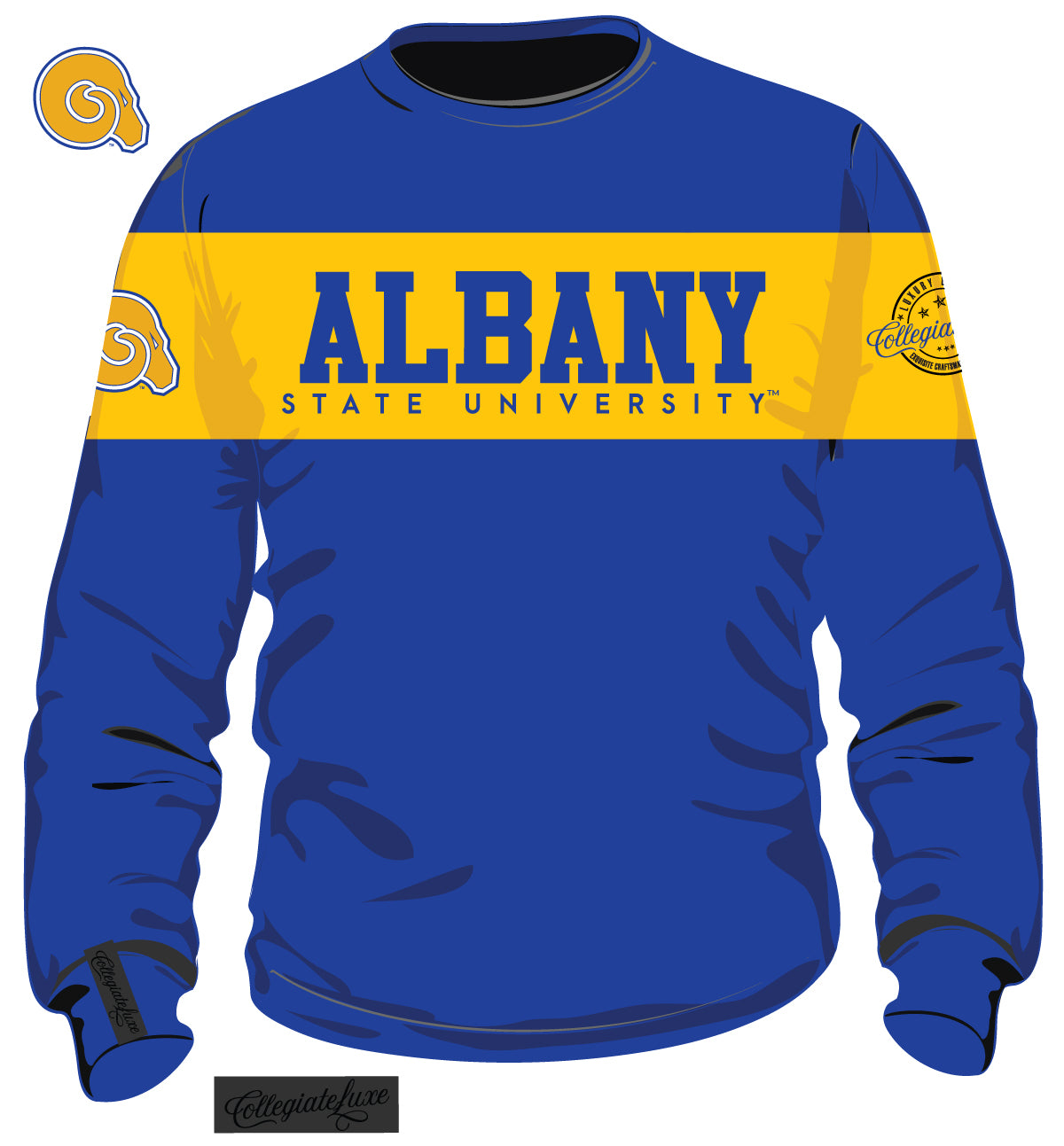 ALBANY ST. | Chenille 2 TONE Unisex Sweatshirt - (aja)