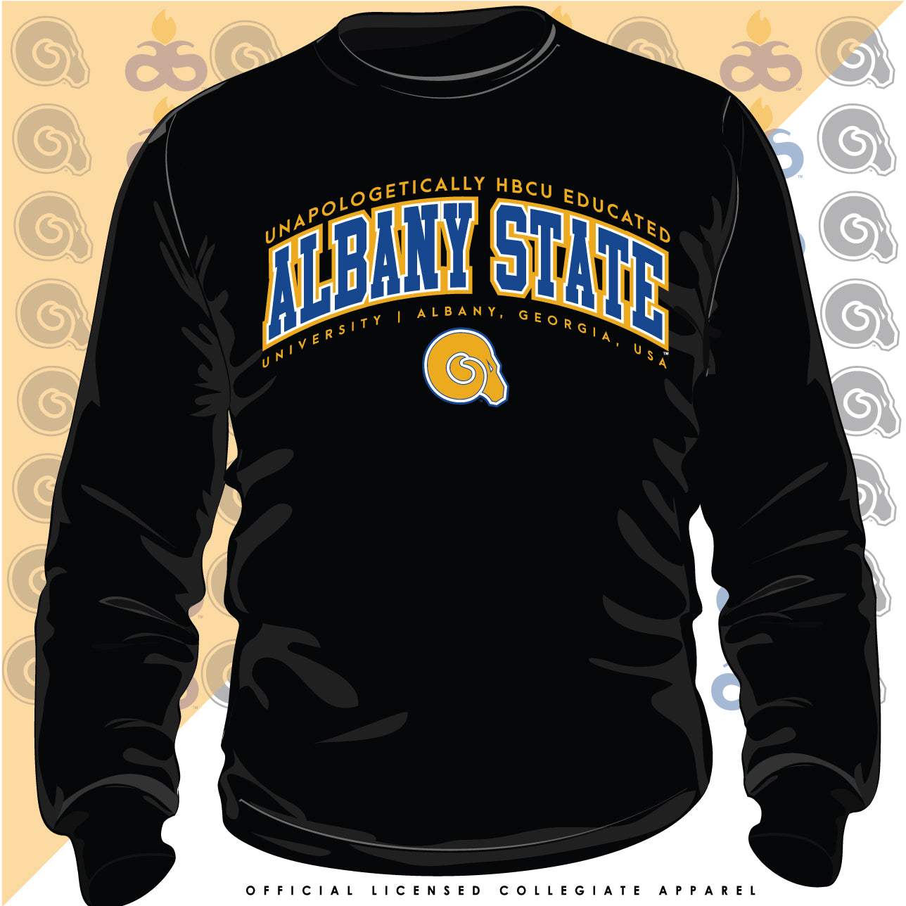 ALBANY EDUCATED Black Unisex Sweatshirt (**)