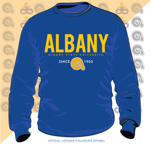 ALBANY ST. | THE AL. Royal Blue Unisex Sweatshirt -Z-