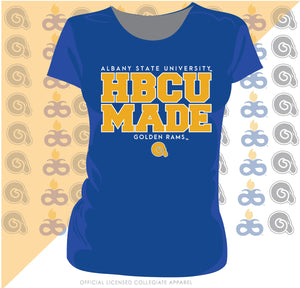 ALBANY STATE. | HBCU MADE Royal Blue Ladies Tees (**)
