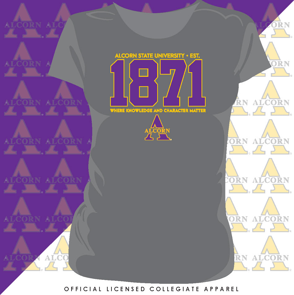 ALCORN STATE | EST. Gray Ladies Tees (**)