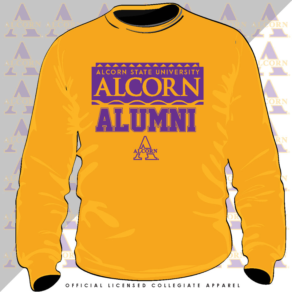 ALCORN | 90s ALUMNI Gold Unisex Sweatshirt (N)