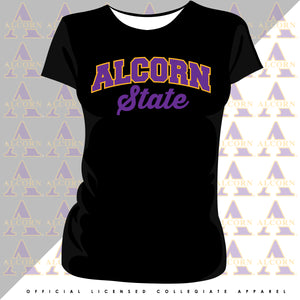 ALCORN | Univ. ARCH Black Ladies Tees (z)