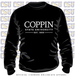 Coppin St. TEXT  | 3D  PUFF INK | ALL BLACK | Unisex Sweatshirt