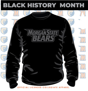 Morgan State | Celebrate BHM | 3D Puff INK ALL Black Unisex Sweatshirt (z) (DK)