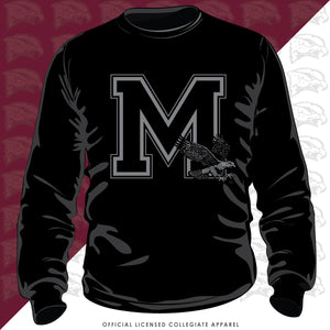 Maryland Eastern Shore | UMES |  Celebrate BHM | 3D Puff Ink All Black Unisex Sweatshirt -DK-