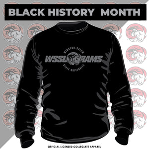 WSSU | Celebrate BHM | All Black 3D PUFF INK  Sweatshirt (z)
