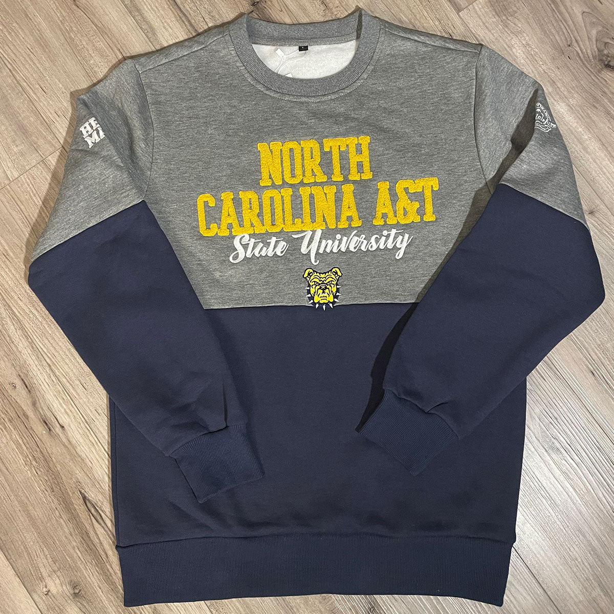 NC A&T AGGIE | THE GRAD | GRAY & NAVY UNISEX SWEATSHIRT -aja