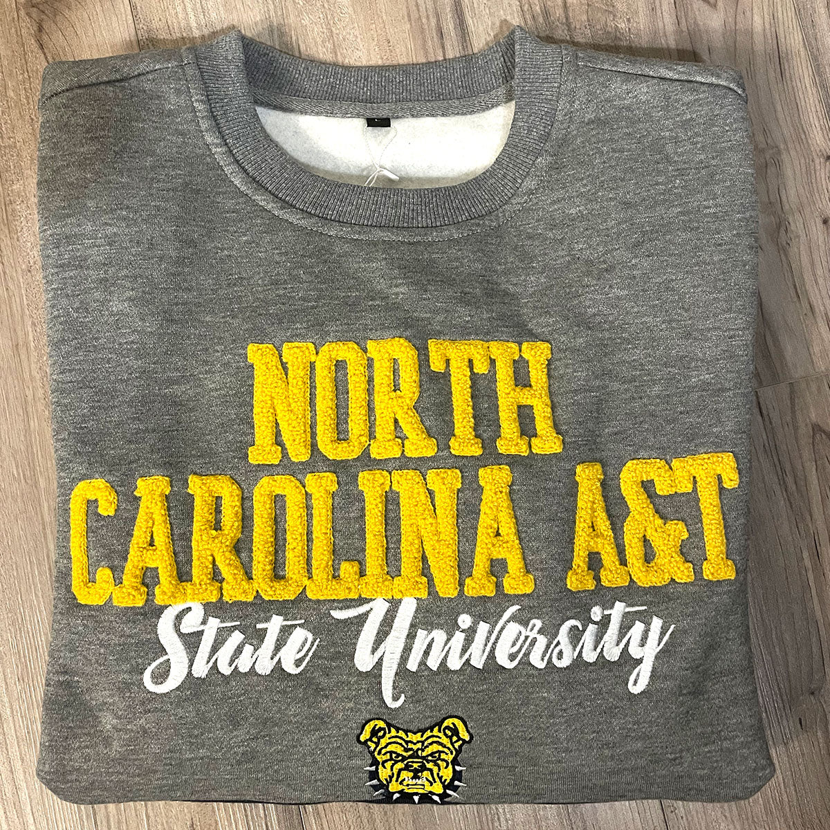 NC A&T AGGIE | THE GRAD | GRAY & NAVY UNISEX SWEATSHIRT -aja