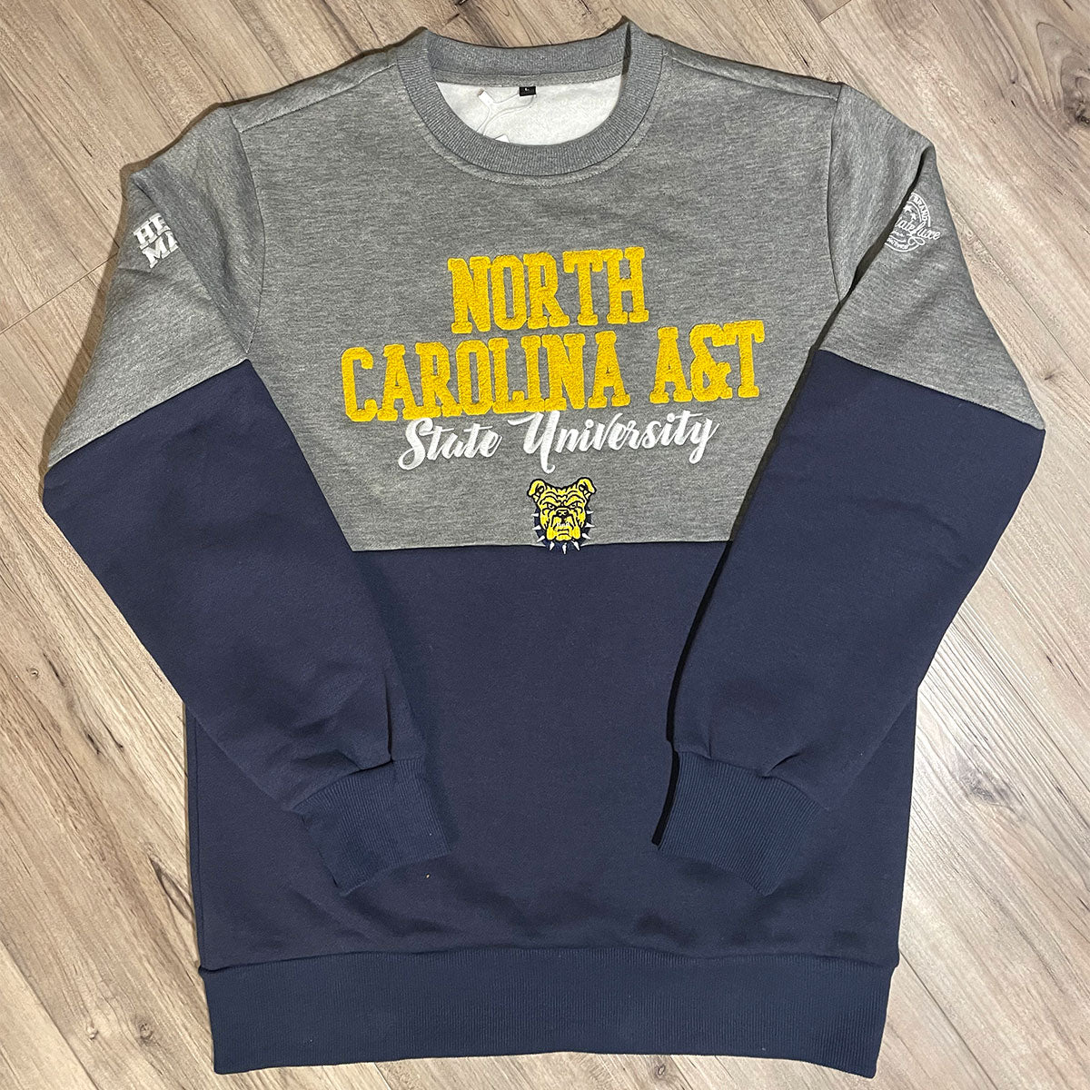 NC A&T AGGIE | THE GRAD | GRAY & NAVY UNISEX SWEATSHIRT -aja