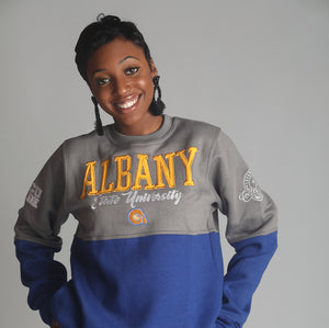 ALBANY ST. | The GRAD | GRAY & ROYAL Unisex Sweatshirt