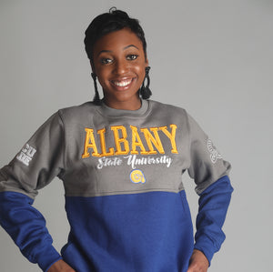 ALBANY ST. | The GRAD | GRAY & ROYAL Unisex Sweatshirt