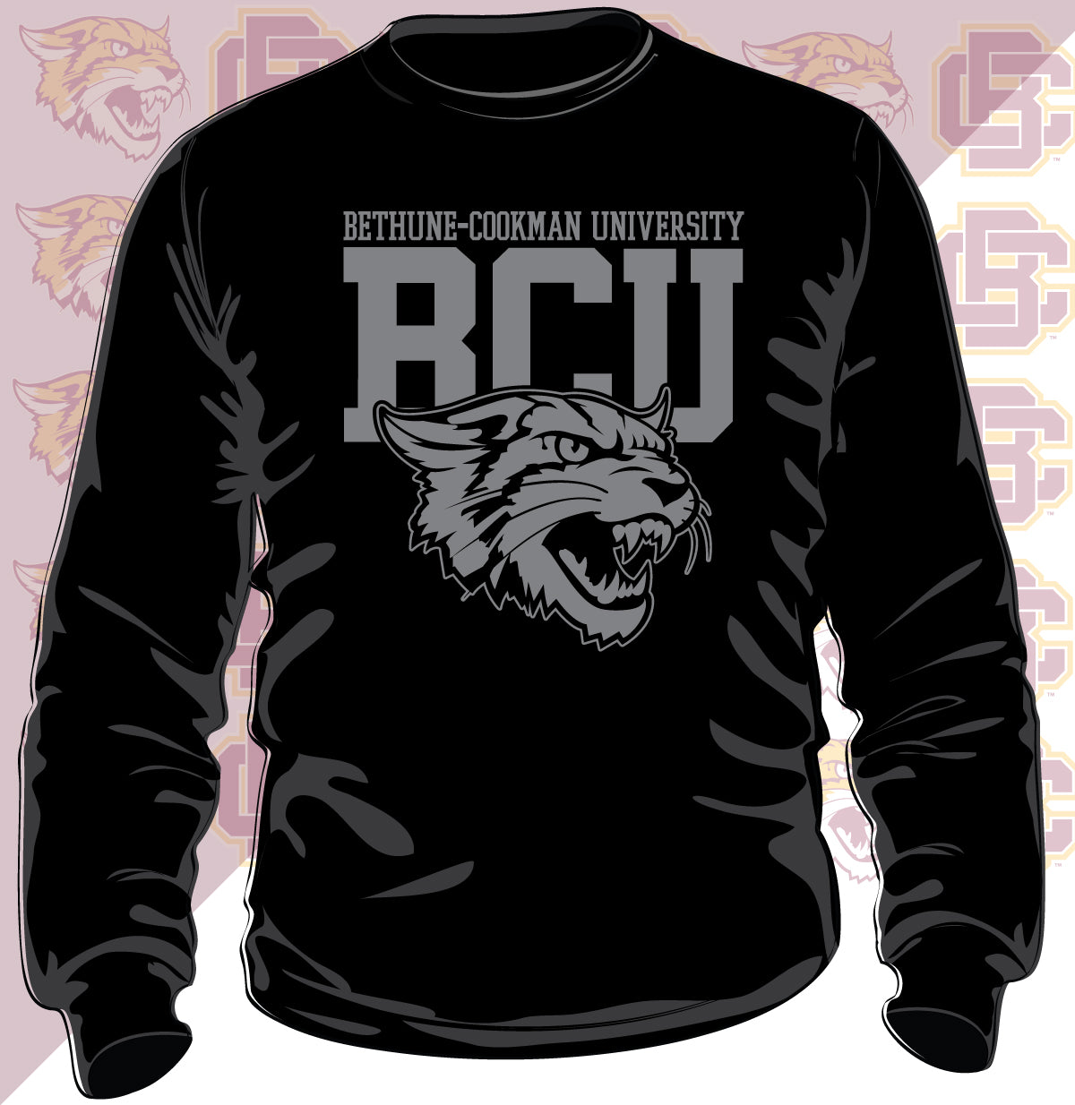 B-CU | Celebrate BHM | 3D Puff INk Black Sweatshirt (Z)