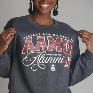 Alabama A&M | FANCY ALUMNI Gray Unisex Sweatshirt -Z-