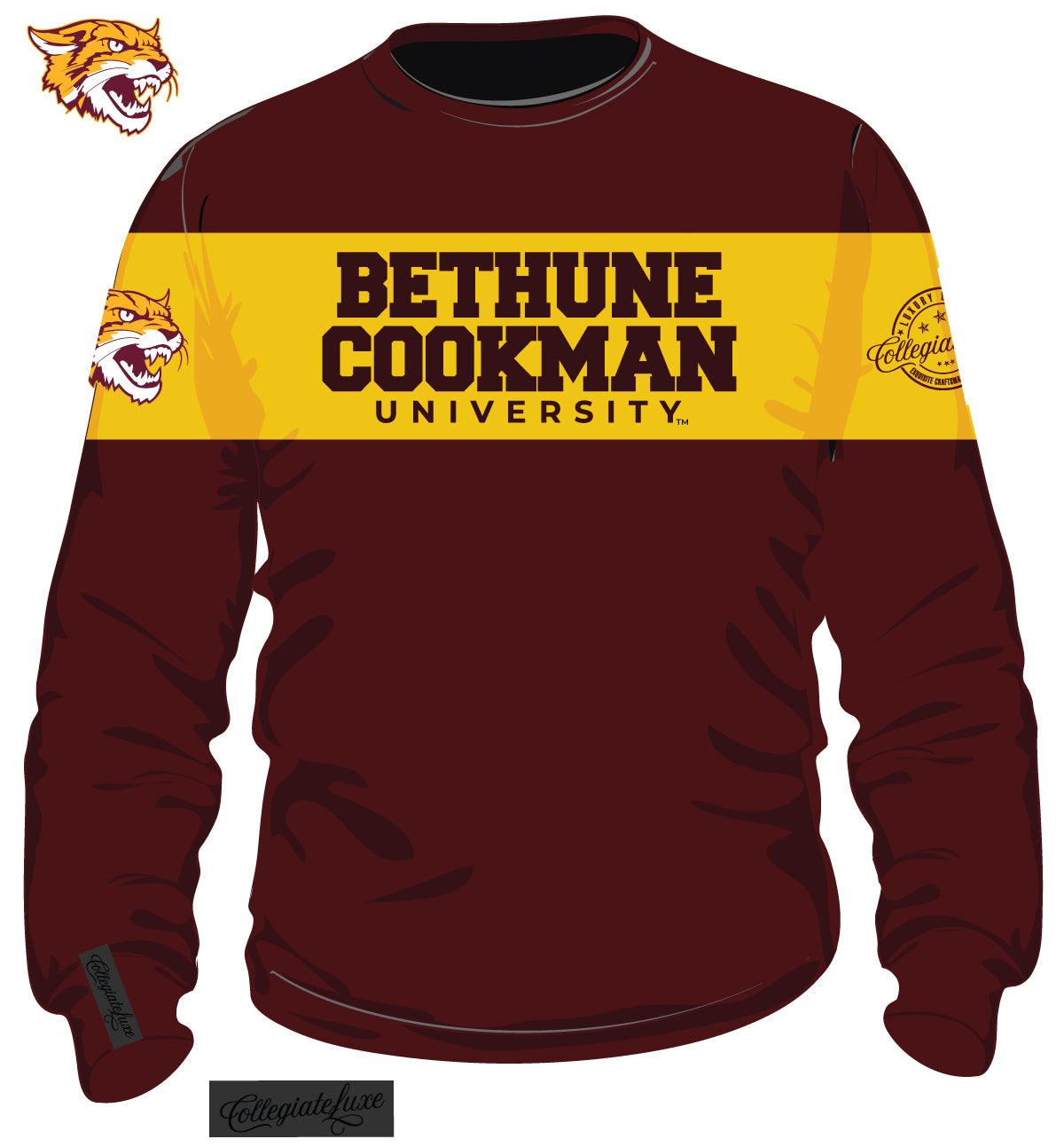Bethune-Cookman | 2 TONE (Chenille \u0026 Embroidery) Unisex Sweatshirt (aj –  collegiateluxe