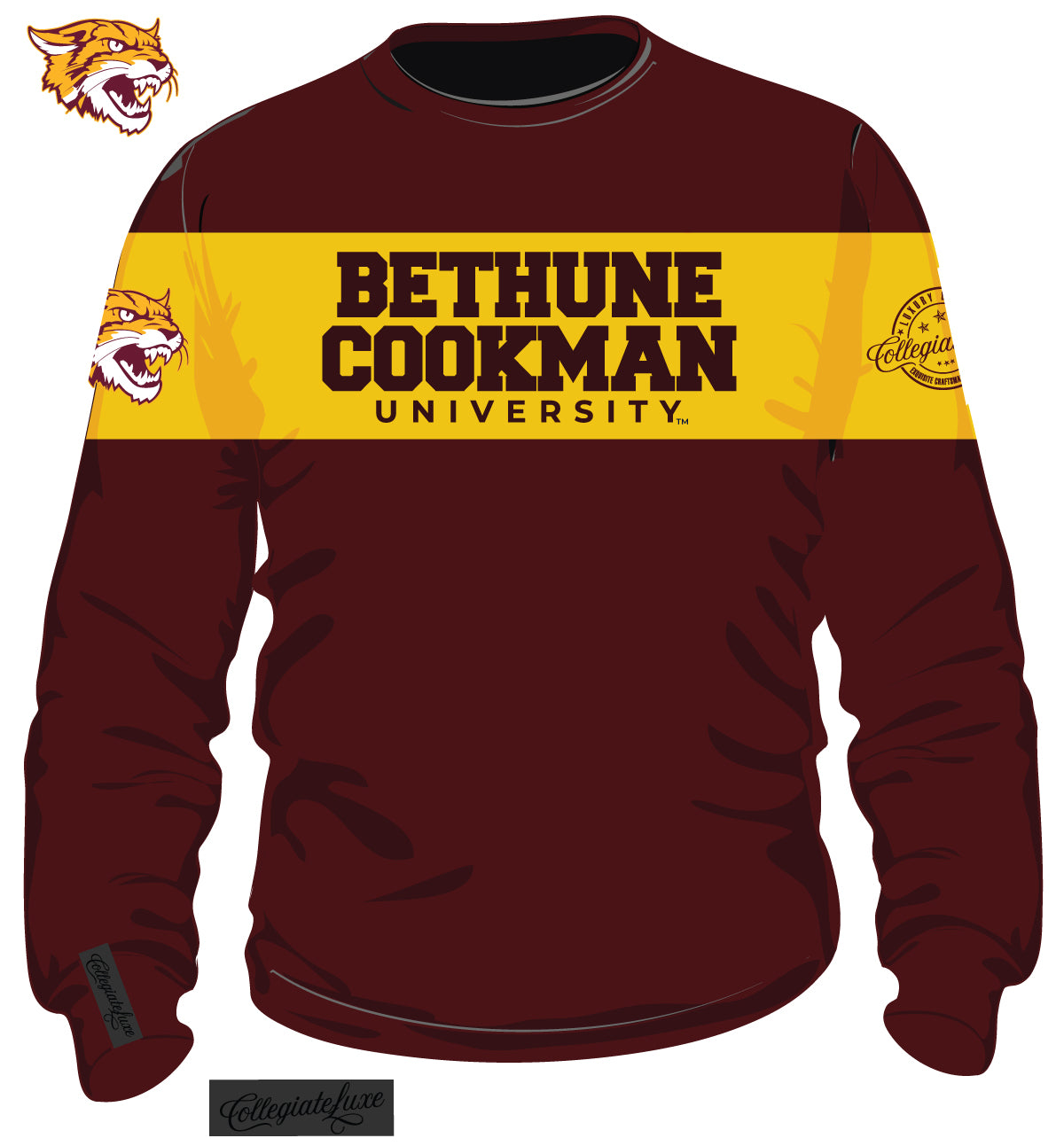 Bethune Cookman | 2 TONE (Chenille & Embroidery) Unisex Sweatshirt (aja)