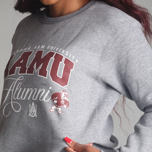 Alabama A&M | FANCY ALUMNI Gray Unisex Sweatshirt -Z-