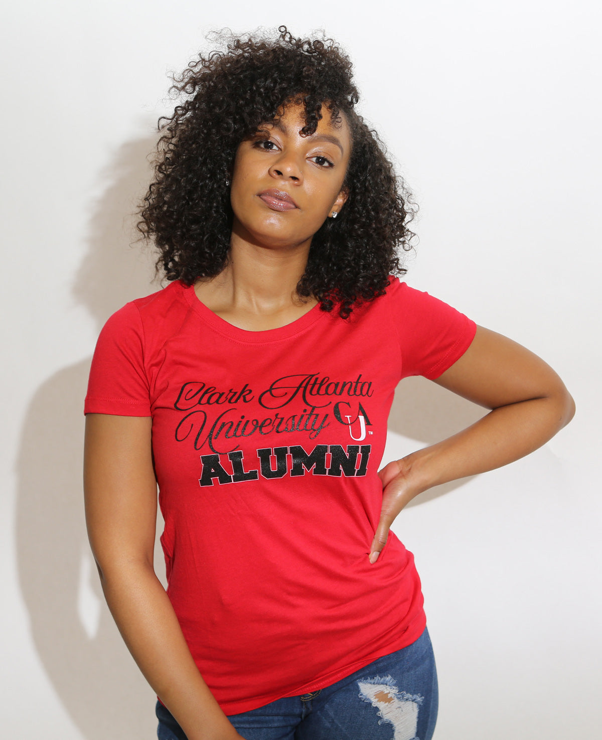Clark Atlanta | CAU SCRIPT Red Ladies Tees (z)