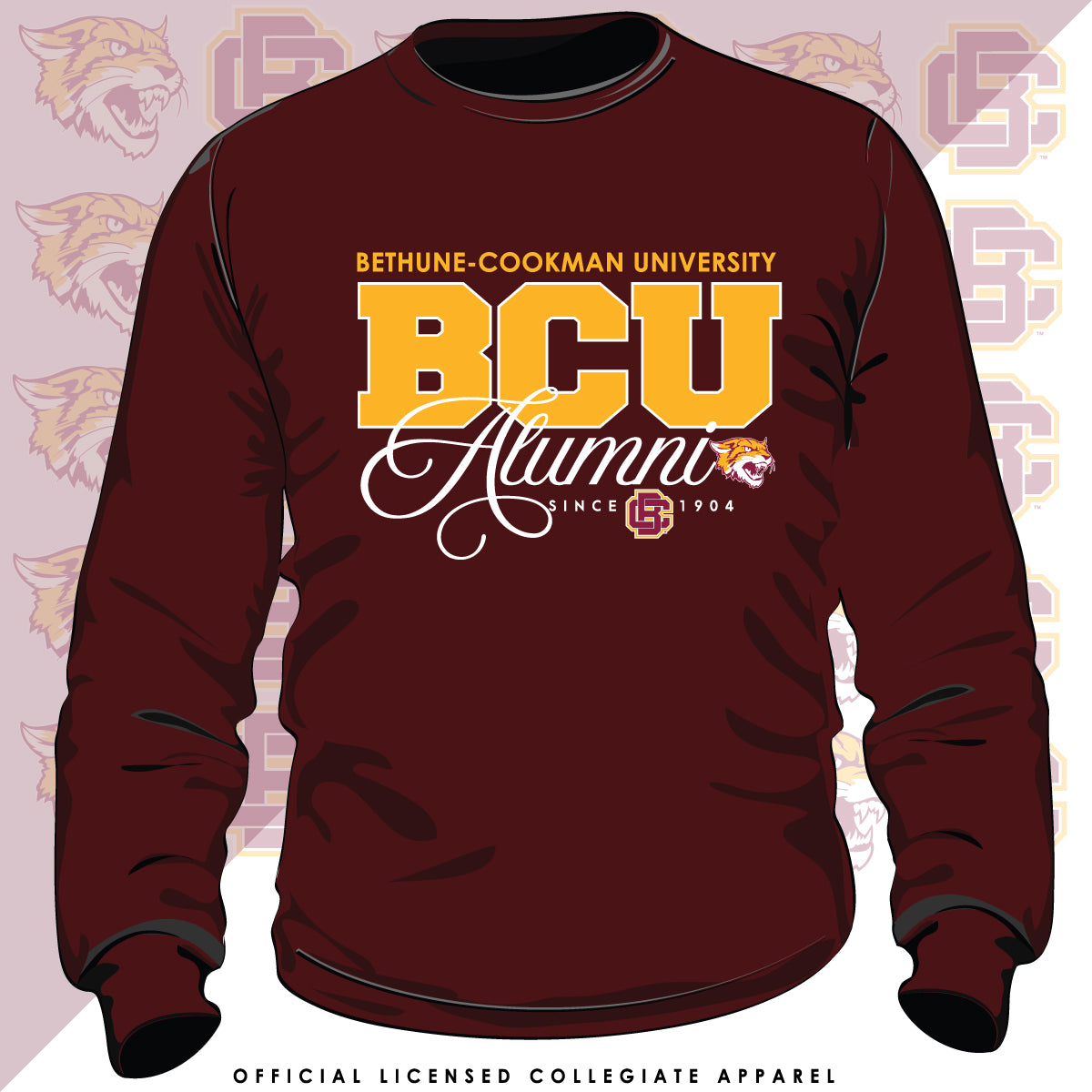 B-CU | FANCY ALUMNI Maroon Unisex Sweatshirts (Z)
