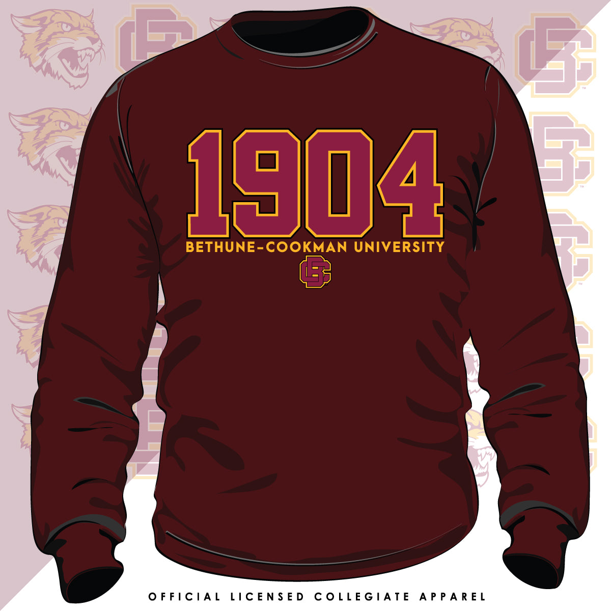 Bethune-Cookman | EST. Maroon Unisex Sweatshirt