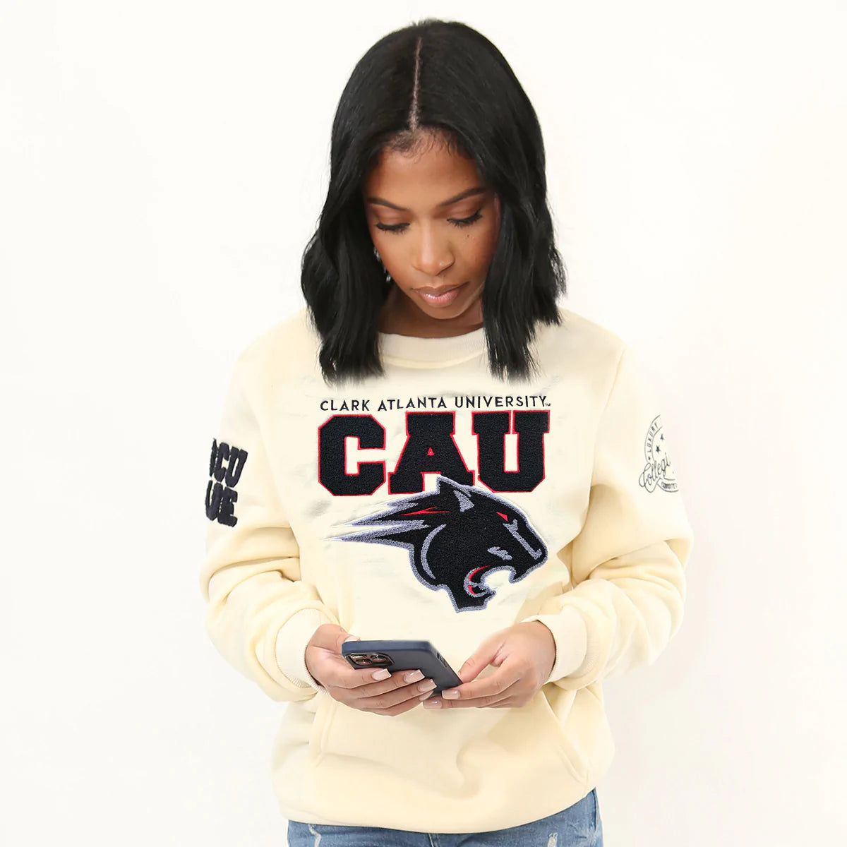 Clark Atlanta | CREAM Chenille | Unisex Sweatshirt