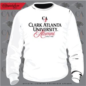Clark Atlanta | Vintage FANCY ALUMNI White Sweatshirt (z)