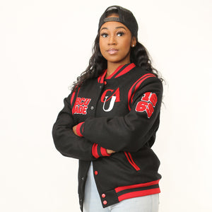 Atlanta Red Black Varsity Jacket