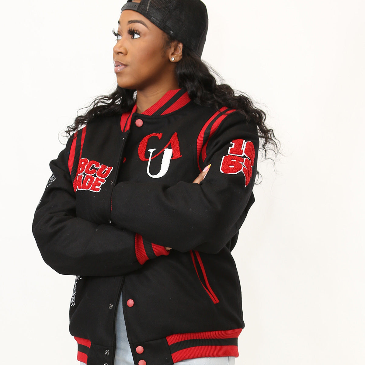 Atlanta Red Black Varsity Jacket