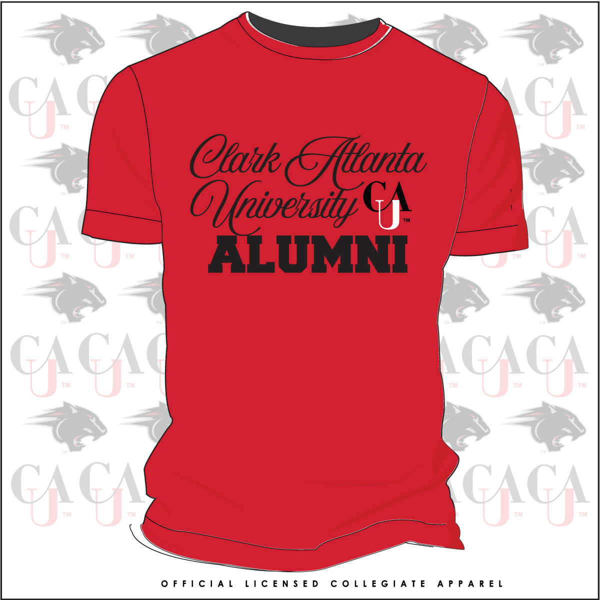 Clark Atlanta | CAU SCRIPT Red Unisex Tees (z)