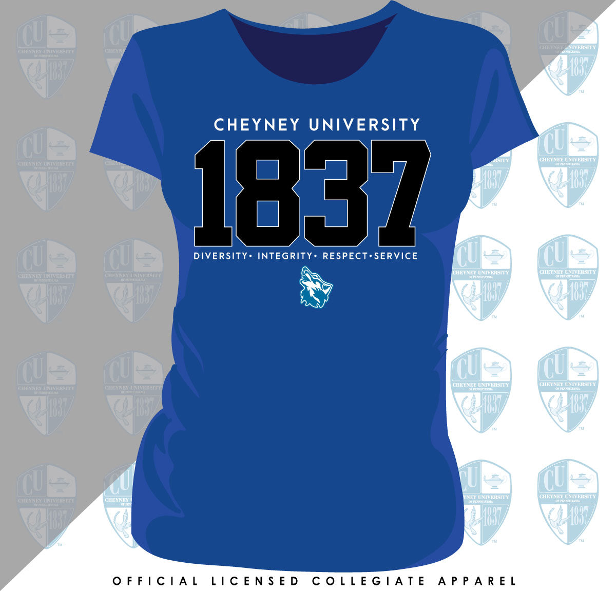 Cheyney University | EST. 1837 Royal Blue Ladies Tees (N)